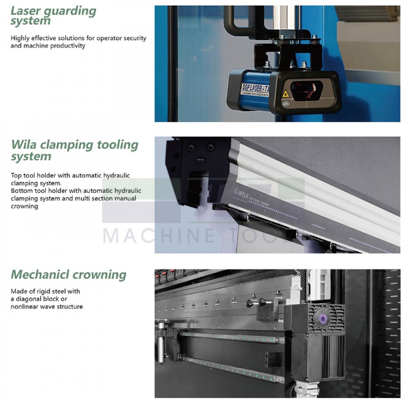 JHT EHP CNC Electro Hydraulic Press Brake With Delem DA58T System 4+1 Touch  Screen